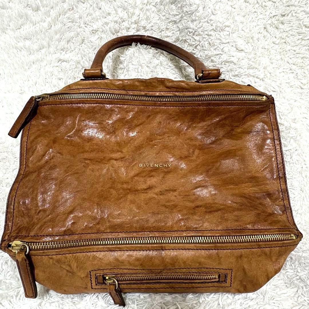 GIVENCHY ジバンシィ パンドラ ロゴ金具 レザー 本革 バッグ
