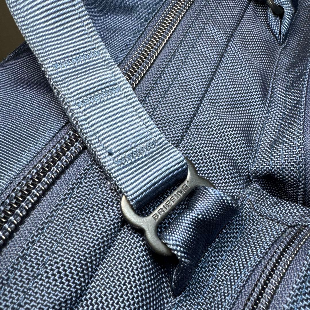 14 極美品　ブリーフィング　ビジネスバッグ　3way ブルー　ネイビー