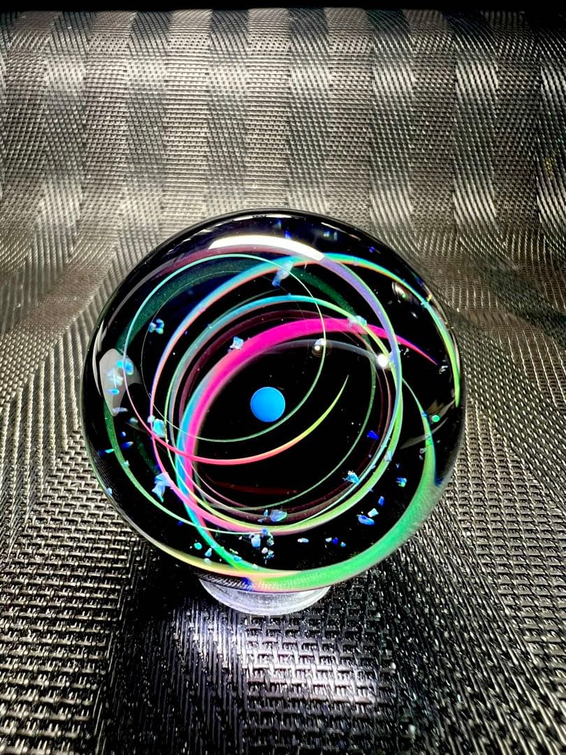 No.1318 宇宙玉レジン特大50mm【NEON GALAXY】