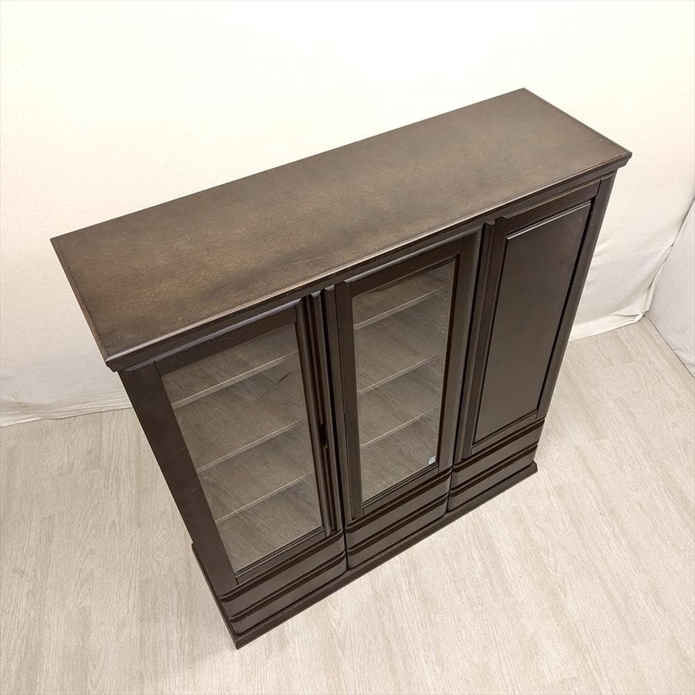 美品　大雪木工　リビングボード　サイドボード　キャビネット　飾り棚　ハイボード