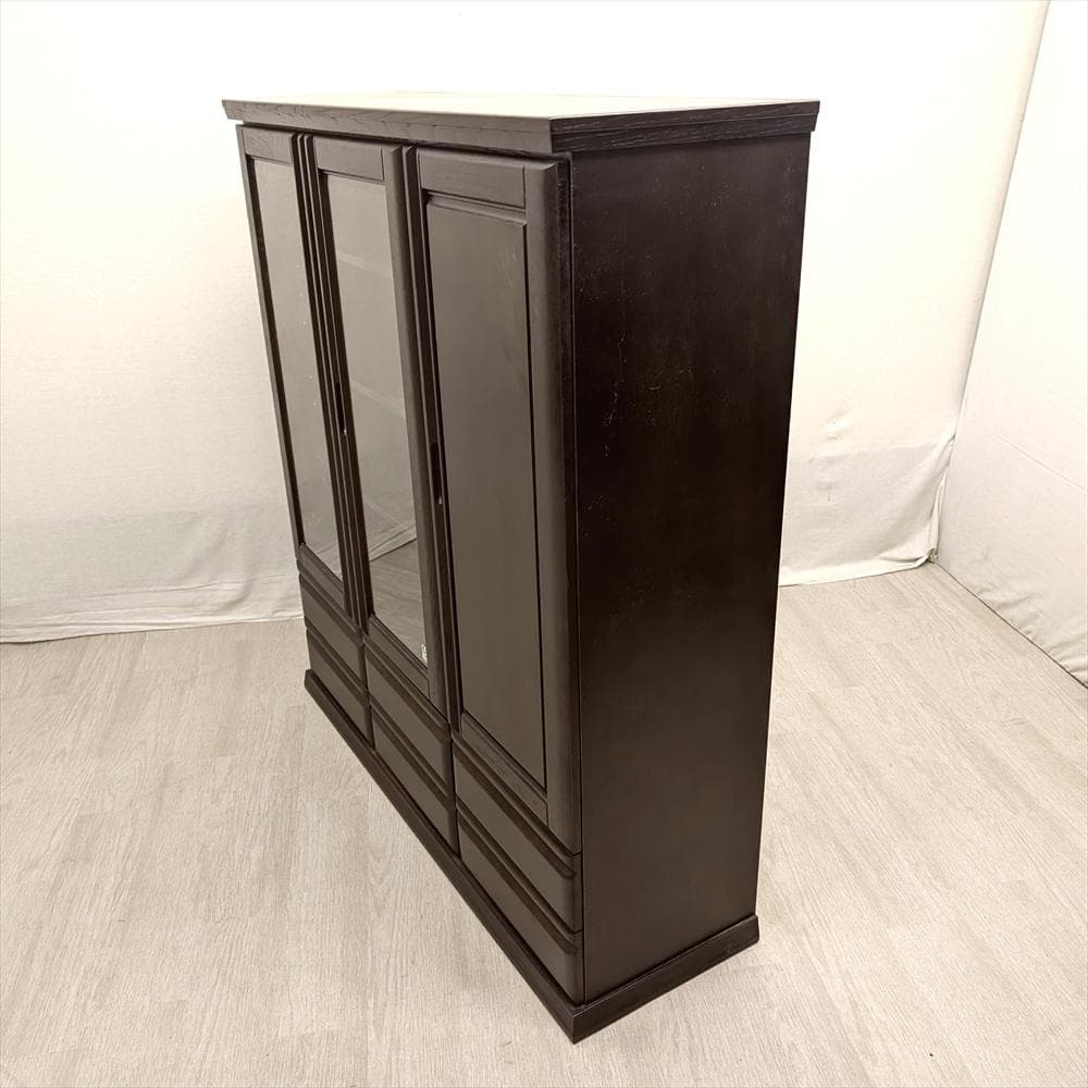 美品　大雪木工　リビングボード　サイドボード　キャビネット　飾り棚　ハイボード