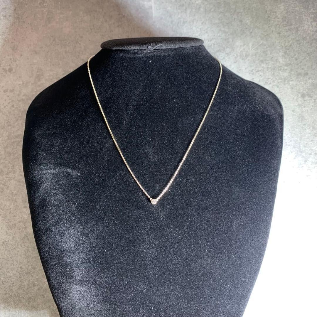 ティファニー 3.4mm 1P ダイヤモンド バイザヤード ネックレス XW4e