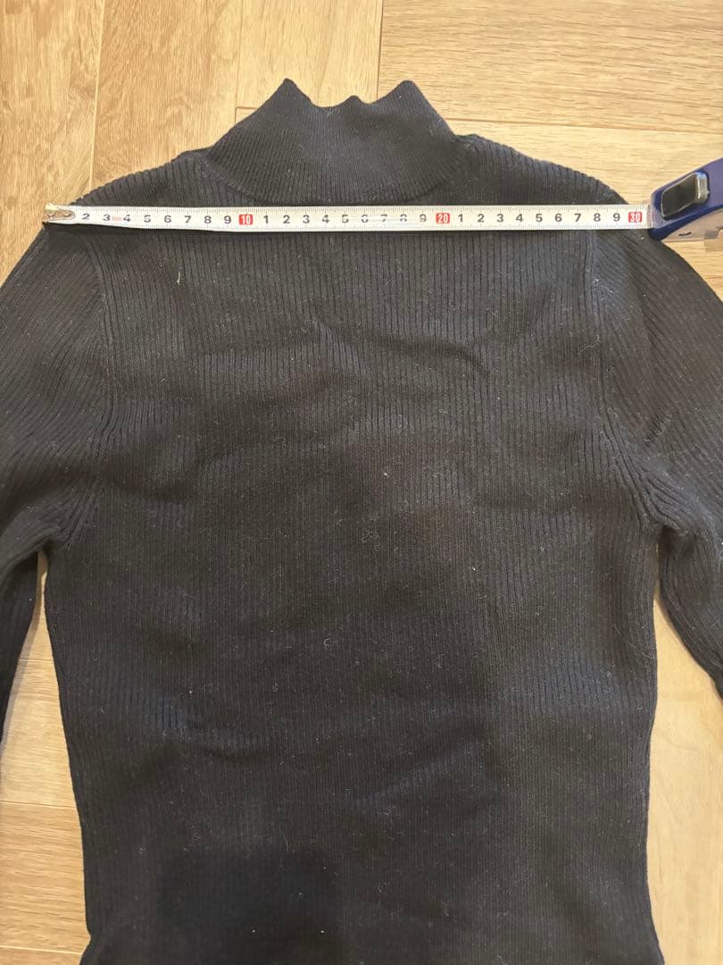 SÉZANE (セザンヌ)ブラックタートルネックロングワンピース