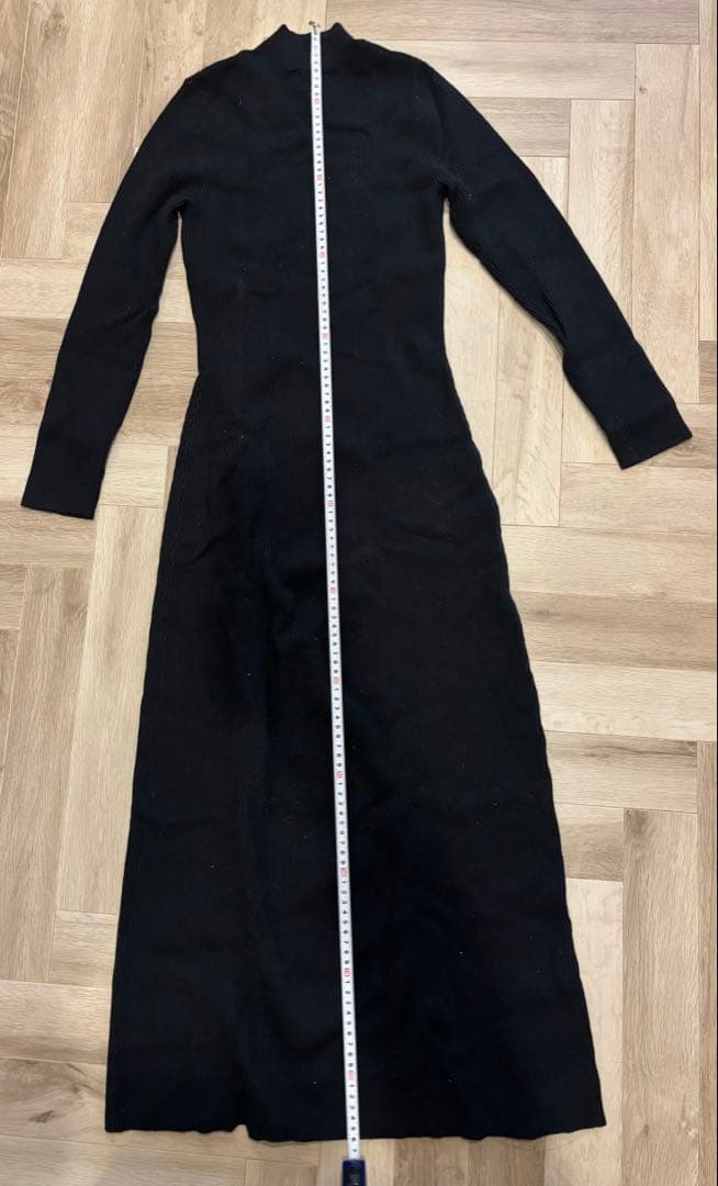 SÉZANE (セザンヌ)ブラックタートルネックロングワンピース