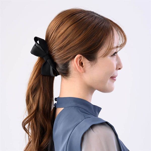 新品未使用　コンプレックスビス　 プレーンリボン　バナナクリップ(ブラック)