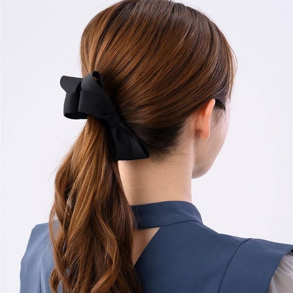 新品未使用　コンプレックスビス　 プレーンリボン　バナナクリップ(ブラック)