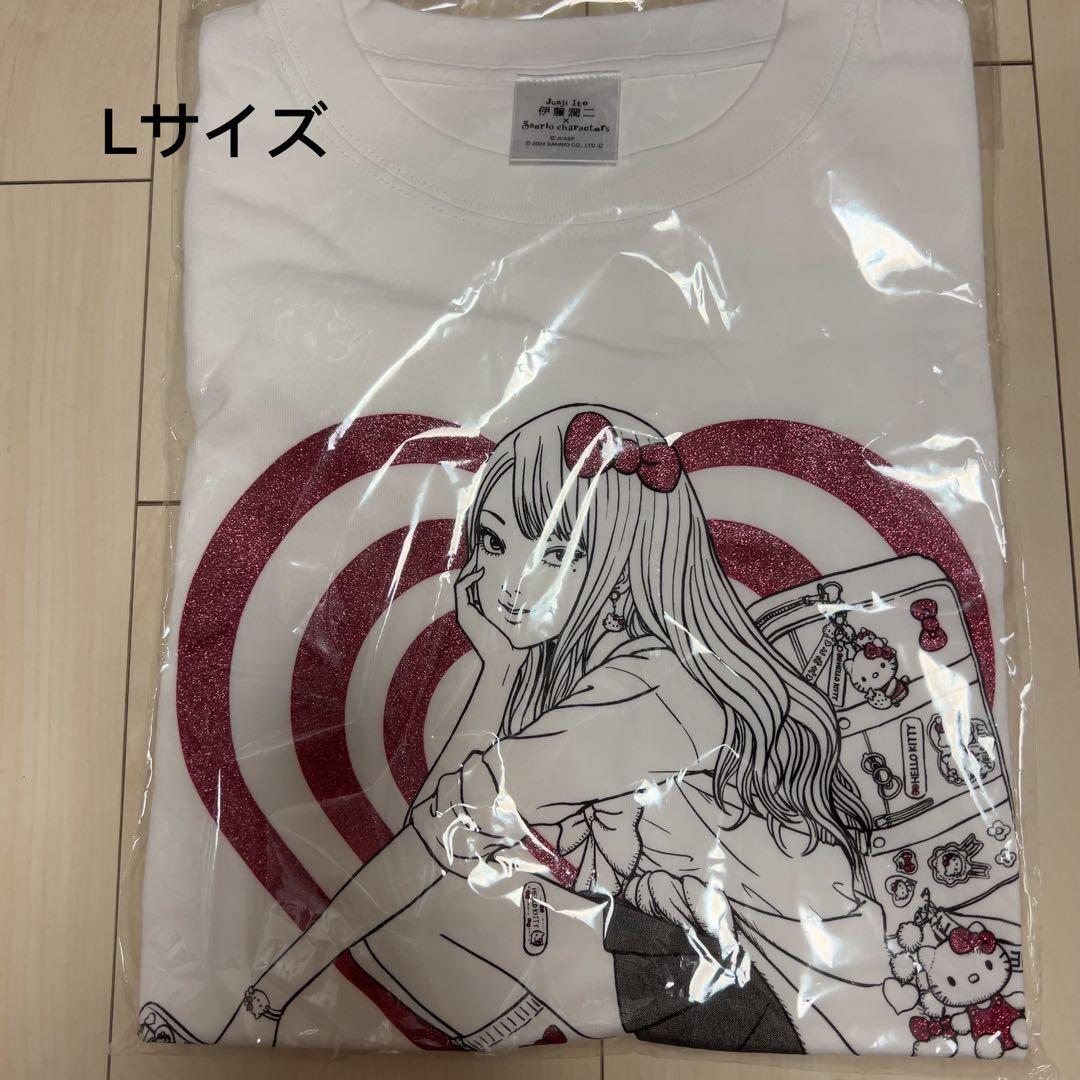 L ギャル富江×ハローキティ ラメTシャツ 伊藤潤二×サンリオキャラクターズ