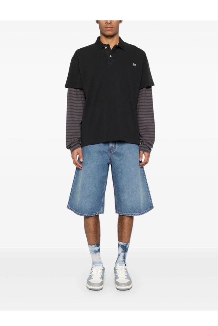 【ERL】長袖ポロシャツ ダークグレー