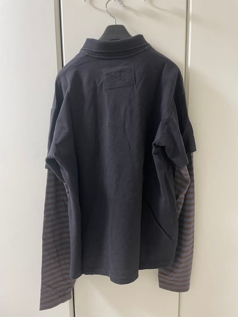 【ERL】長袖ポロシャツ ダークグレー