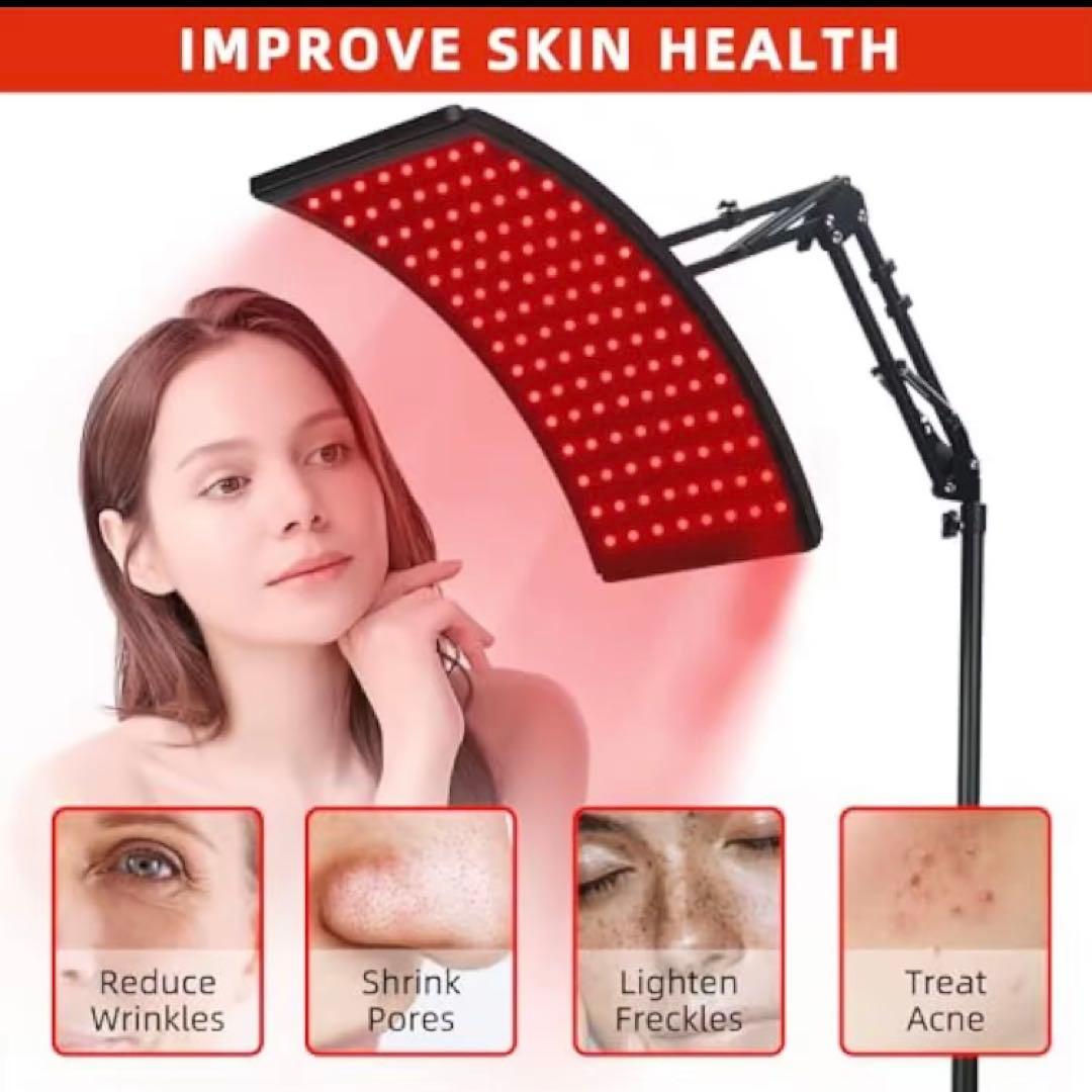 エイジングケアに最適！　近赤外線赤色EDライトセラピー パネル型 ／スタンド付き