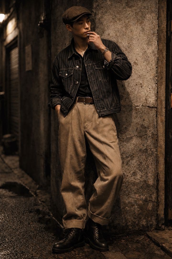 40s 復刻　ワークジャケット　ヒッコリー　アメカジ　ユーロ