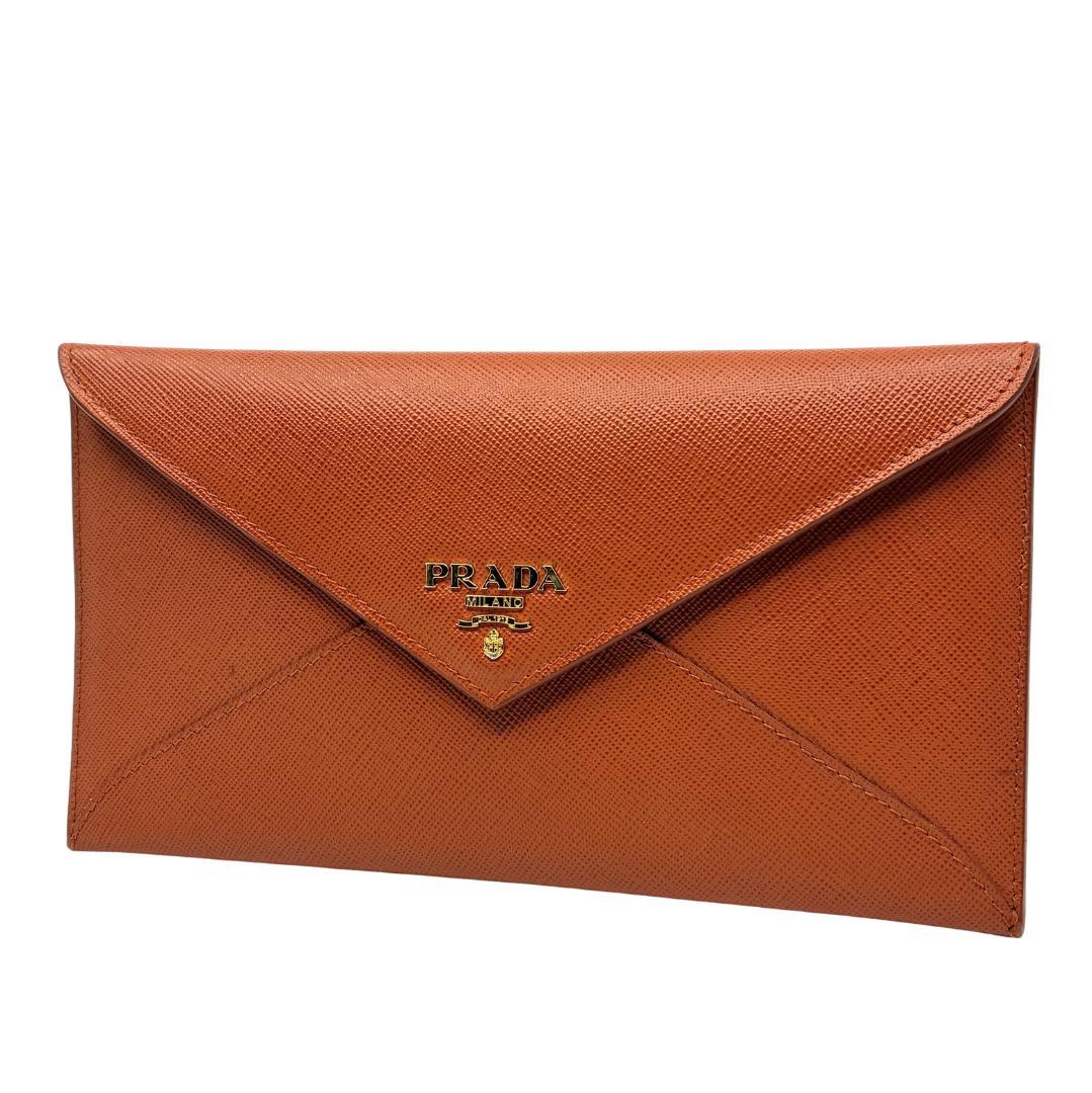 PRADA プラダ サフィアーノ レザー オレンジ 長財布 A1357A3