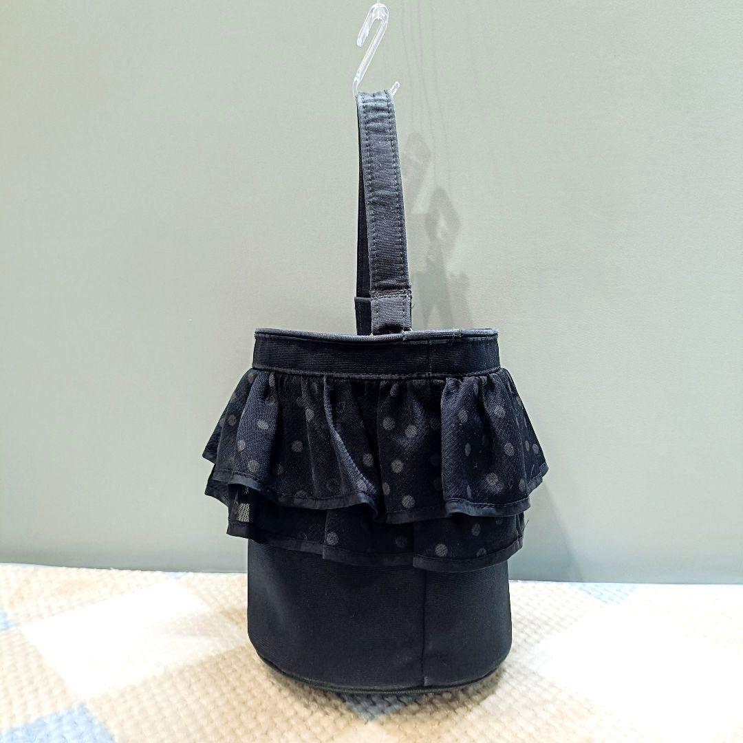 セツコサジテール シティ 2way バケツバッグ ブラック ドット フリル