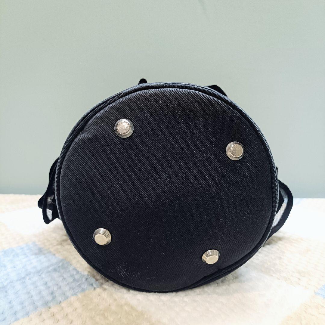 セツコサジテール シティ 2way バケツバッグ ブラック ドット フリル