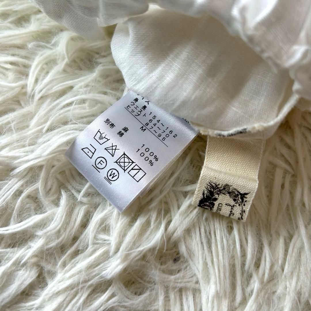 新品タグ付き　コットンハウスアヤ リネン コットン　バルーンパンツ　M ホワイト