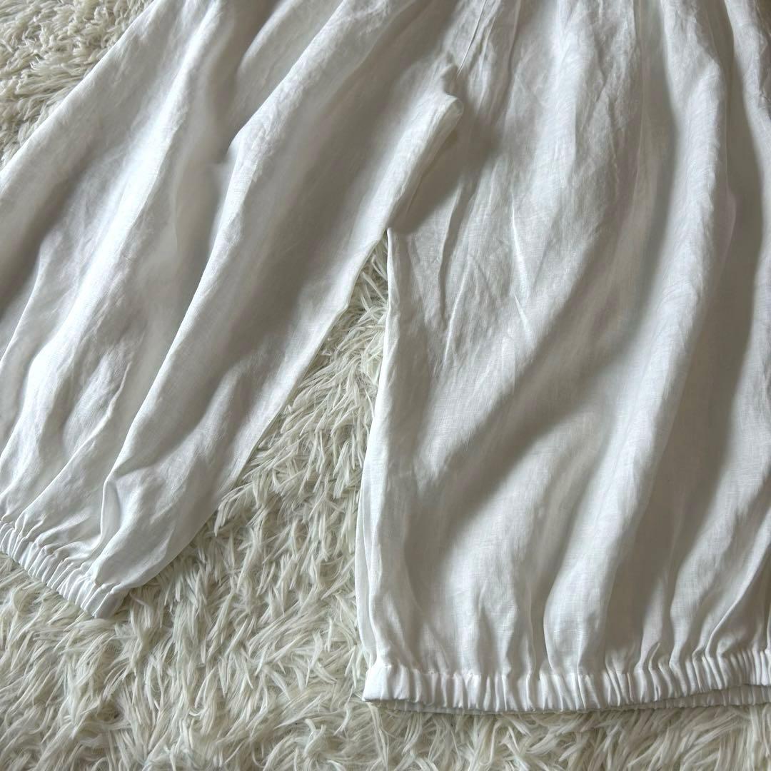 新品タグ付き　コットンハウスアヤ リネン コットン　バルーンパンツ　M ホワイト