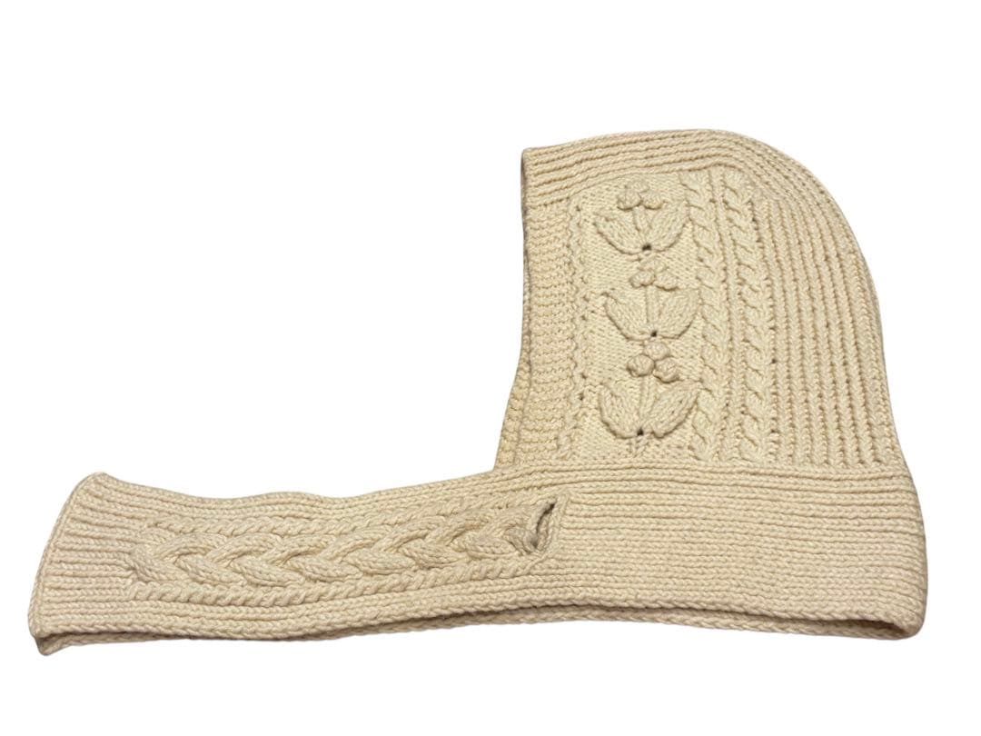 最終価格　YUKI FUJISAWA ユキフジサワ　バラクラバ　アランニット帽