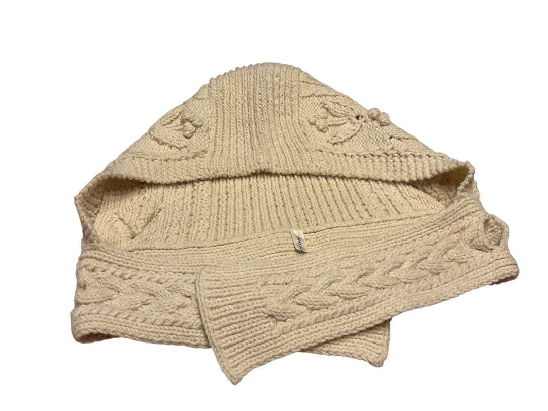 最終価格　YUKI FUJISAWA ユキフジサワ　バラクラバ　アランニット帽