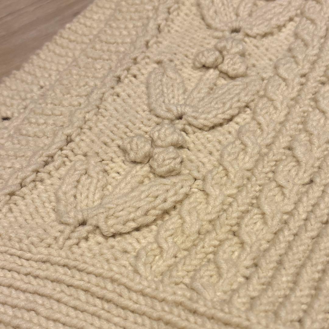 最終価格　YUKI FUJISAWA ユキフジサワ　バラクラバ　アランニット帽