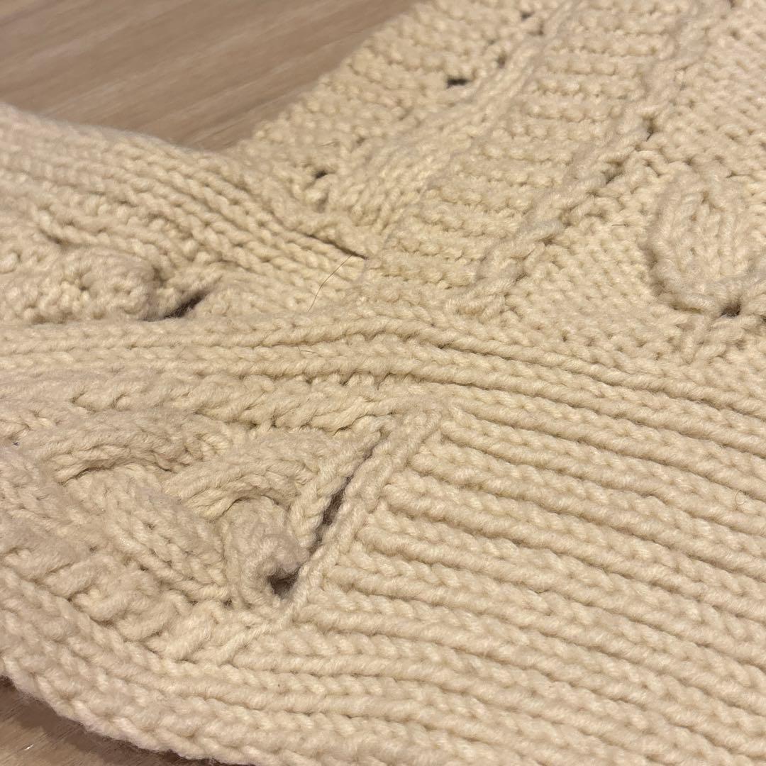 最終価格　YUKI FUJISAWA ユキフジサワ　バラクラバ　アランニット帽