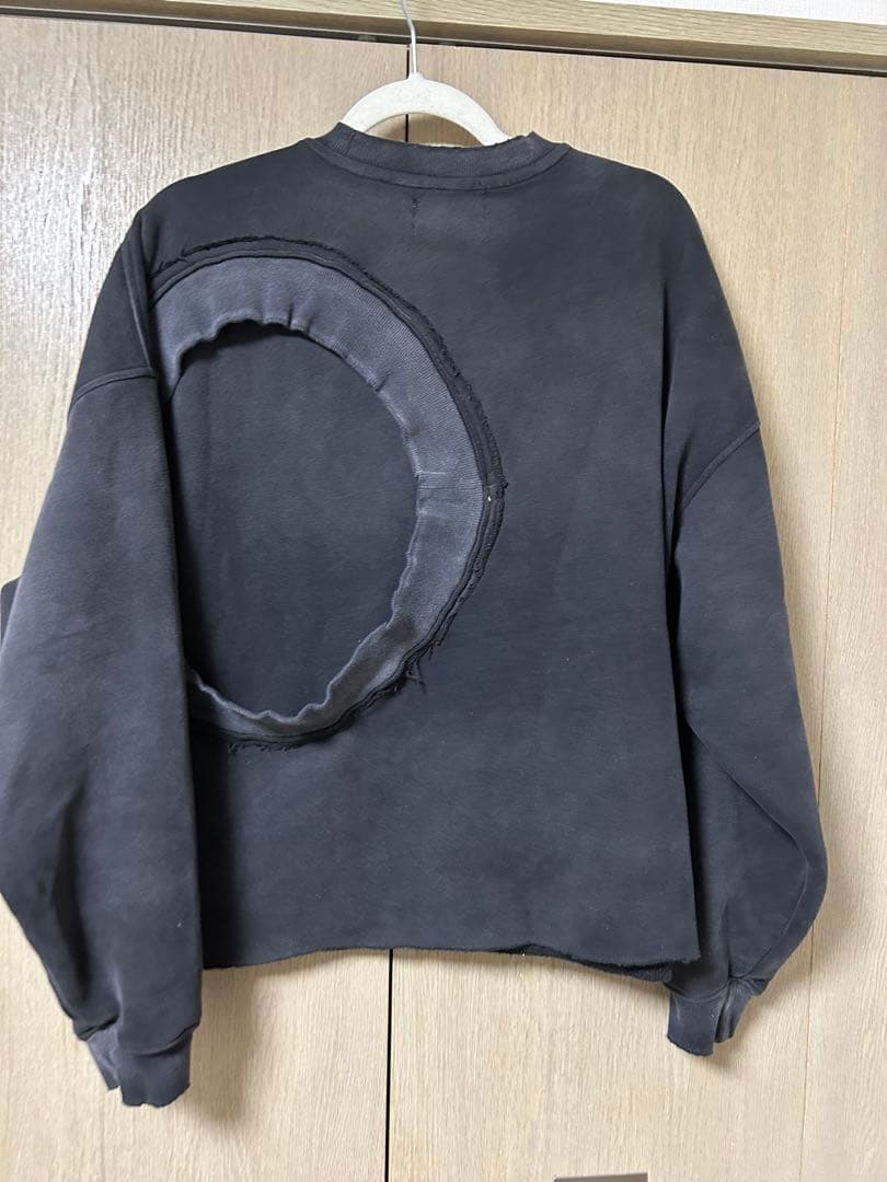 HELL SYSTEM スウェット トレーナー ブラック ダメージ加工 M