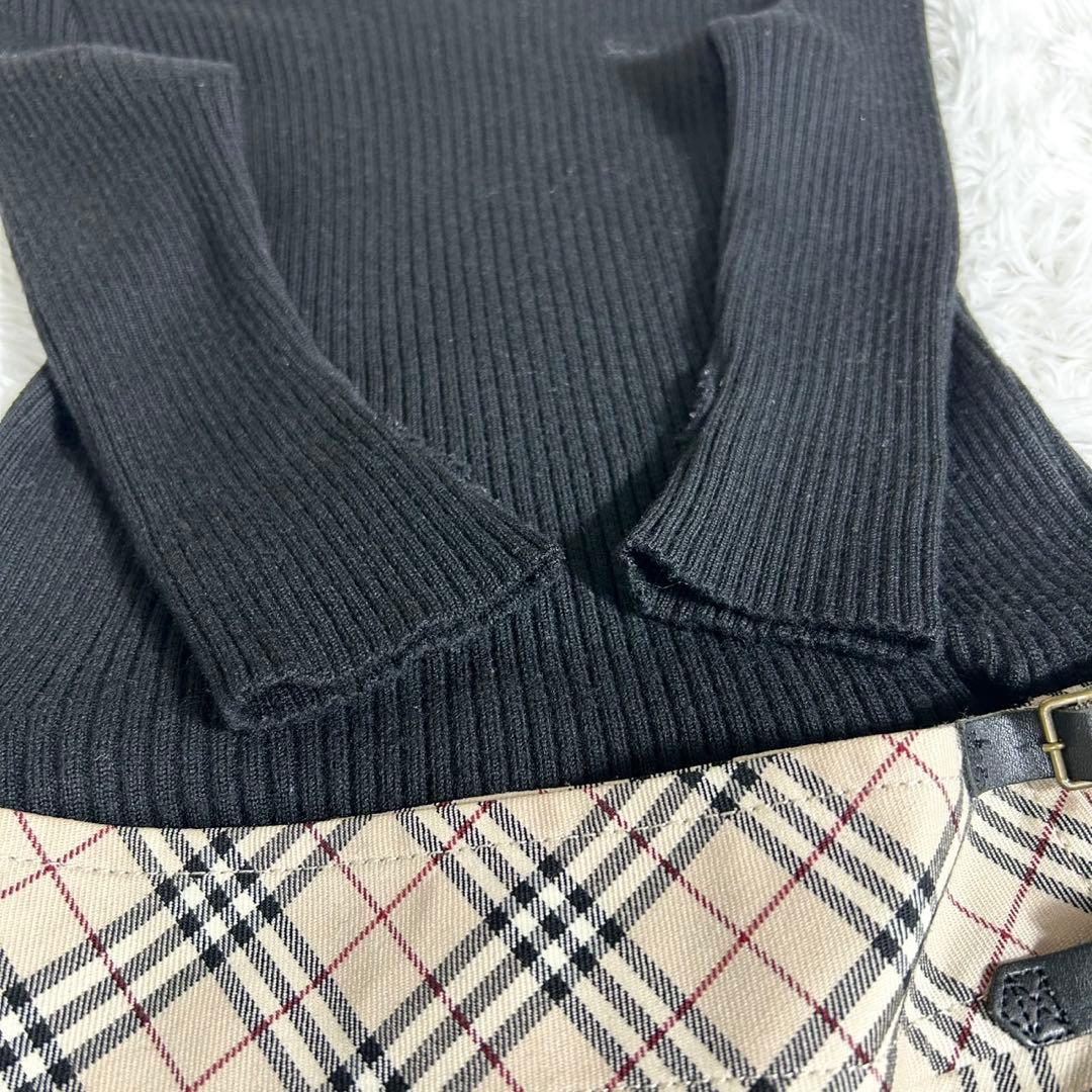 美品✨バーバリー ブルーレーベル ドッキングワンピース ノバチェック 38