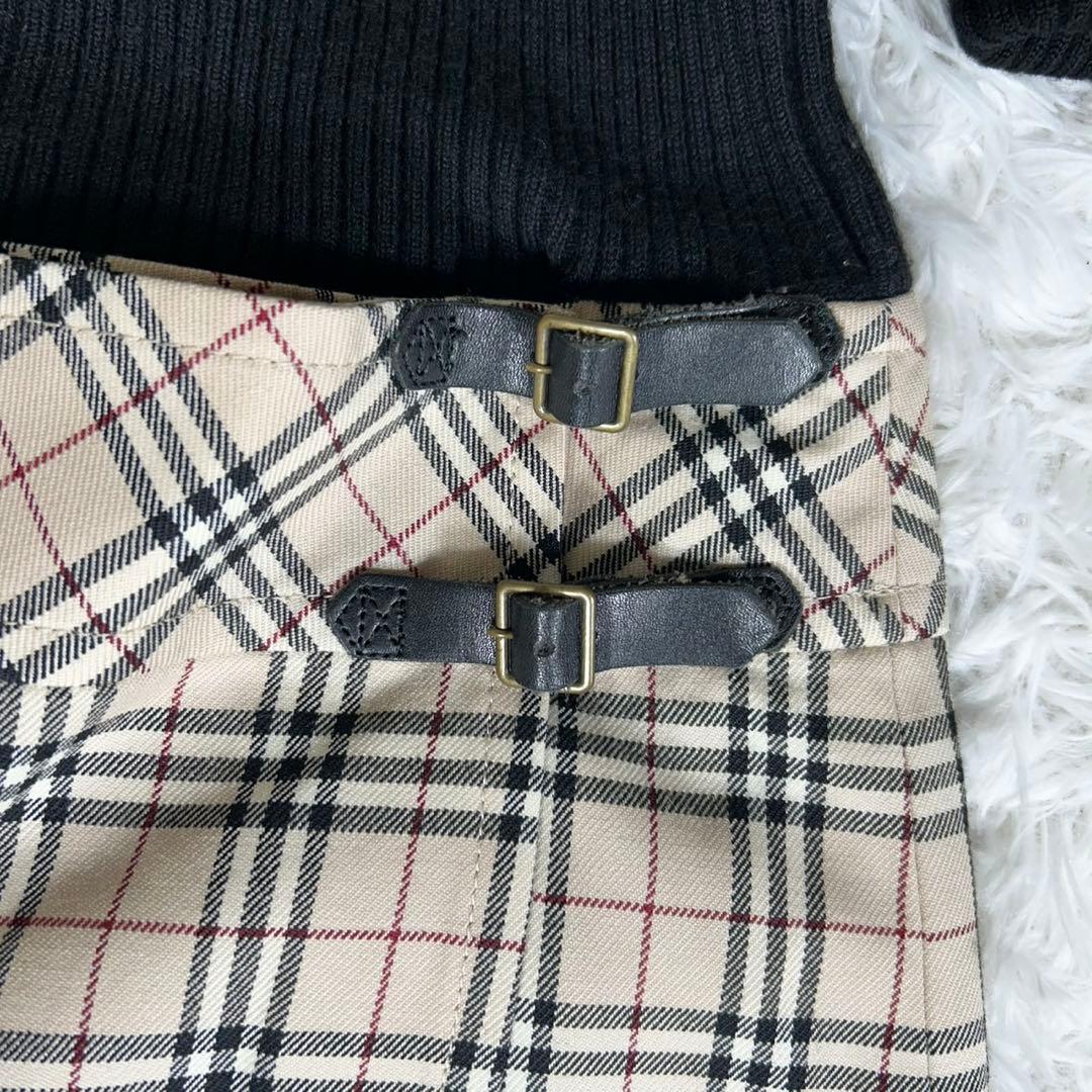 美品✨バーバリー ブルーレーベル ドッキングワンピース ノバチェック 38