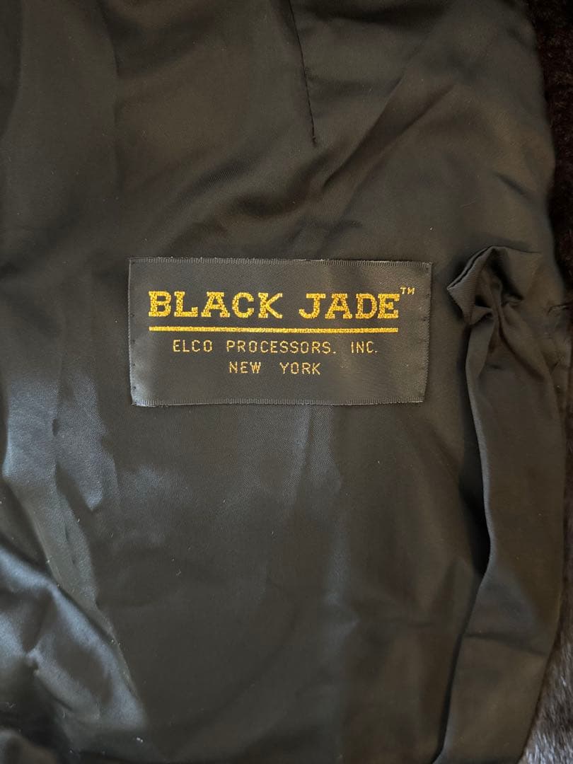 d*7様 BLACK JADE ケナガイタチ 本毛皮ファーコートリアルファー