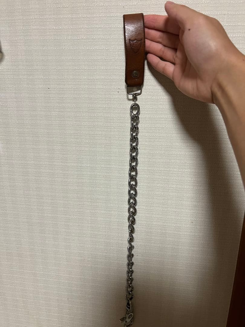 レザー ウォレットチェーン ターコイズ装飾