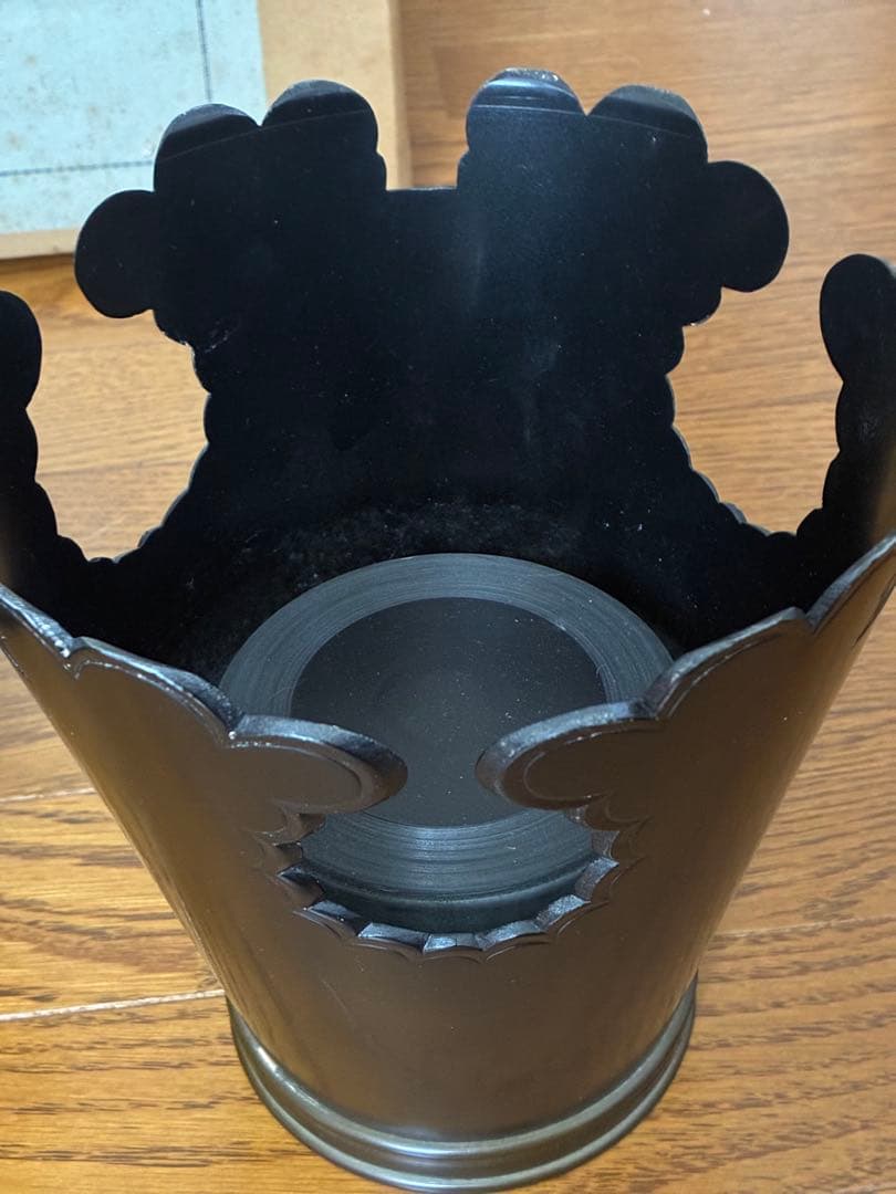 鋳銅製 池坊 御玄猪 芳幸造 華道 おげんちょ 生け花 薄端 花器 又木付き