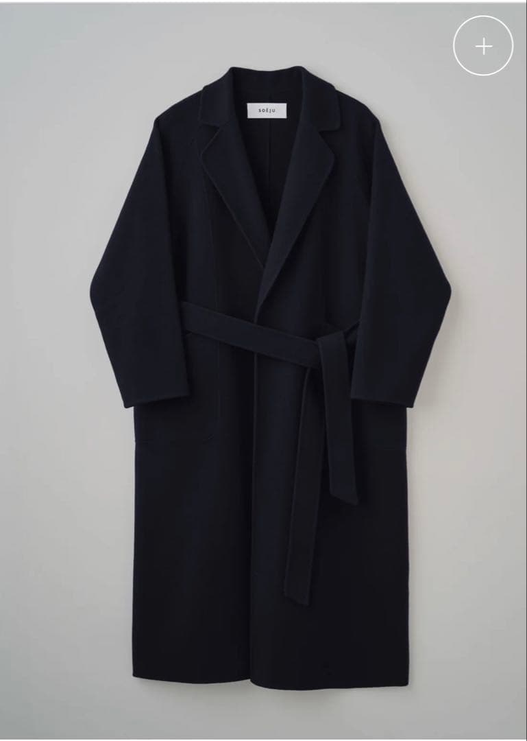 【屋内試着のみ美品】SOÈJUウールリバーローブコート