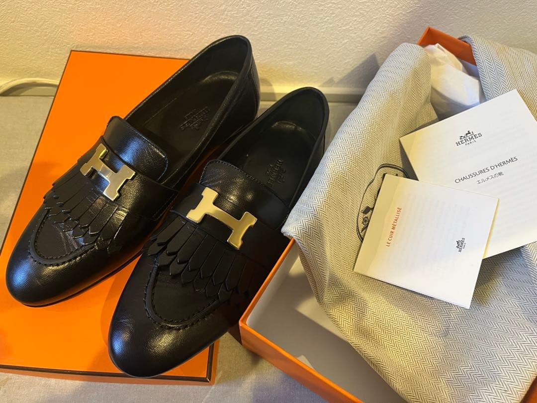 限定価格美品エルメス モカシン ロワイヤル 黒