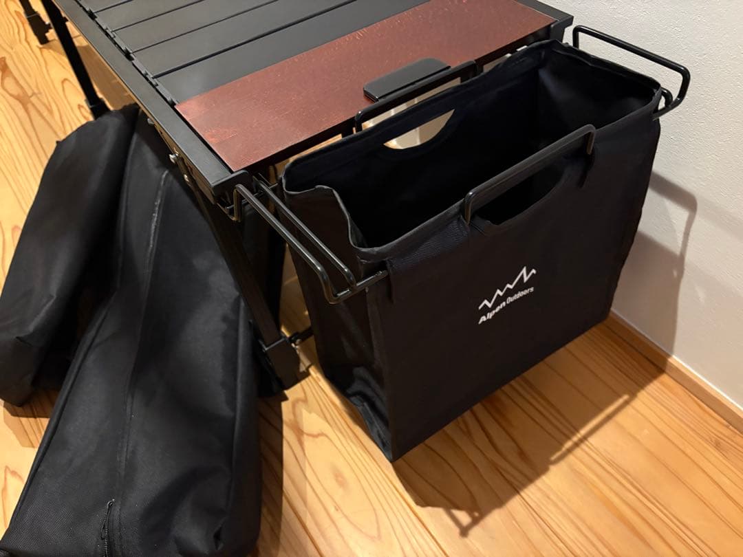 アルペン　IGTアルミテーブル88・延長パーツ・サイドボックス・ウッド天板２枚