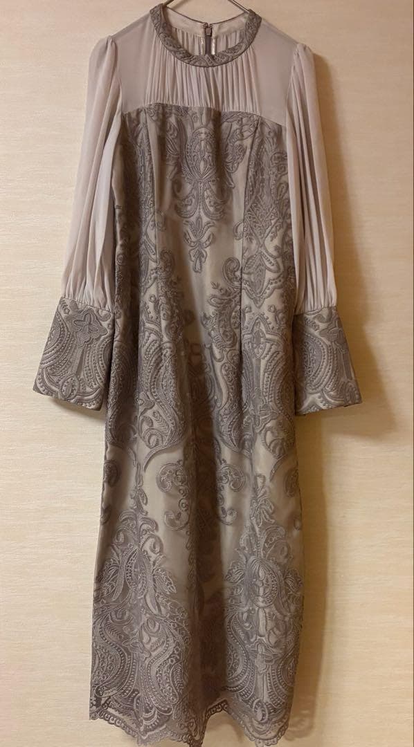 ANDRESD アンドレスド damask gather dress S