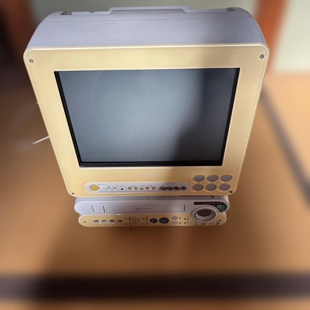 【希少】レトロ　シャープブラウン管テレビ+ビデオセット