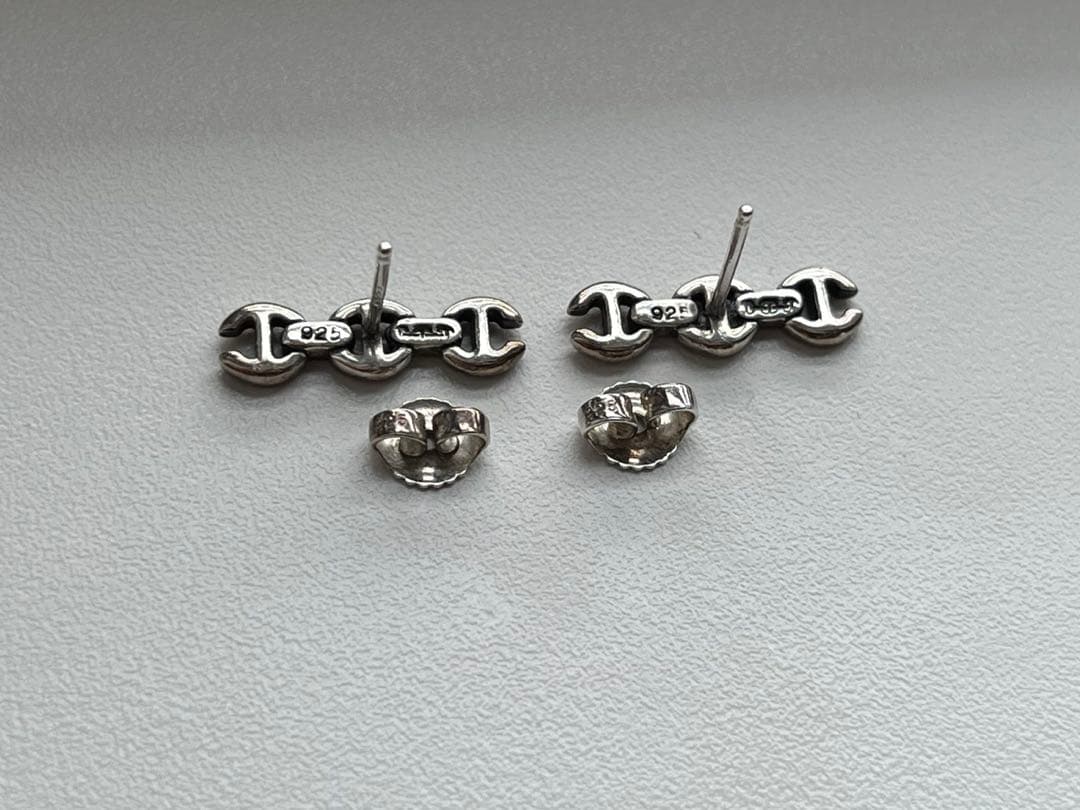 お値下げ【美品】ホーセンブース　ダイヤ付きシルバーピアス　シルバー925