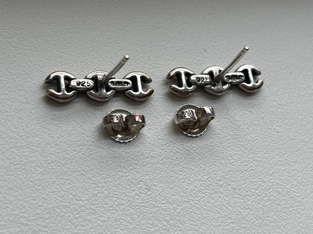 お値下げ【美品】ホーセンブース　ダイヤ付きシルバーピアス　シルバー925