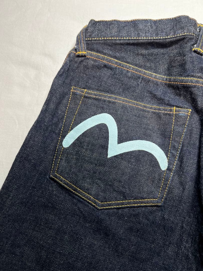 EVISU No.1 2000 33×35 プラチナ耳 水色カモメ 金耳 no1