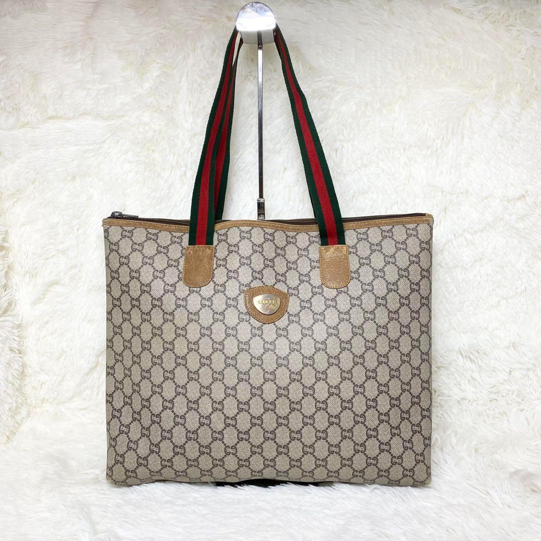 グッチプラス シェリーライン GG柄 トートバッグ ベージュ