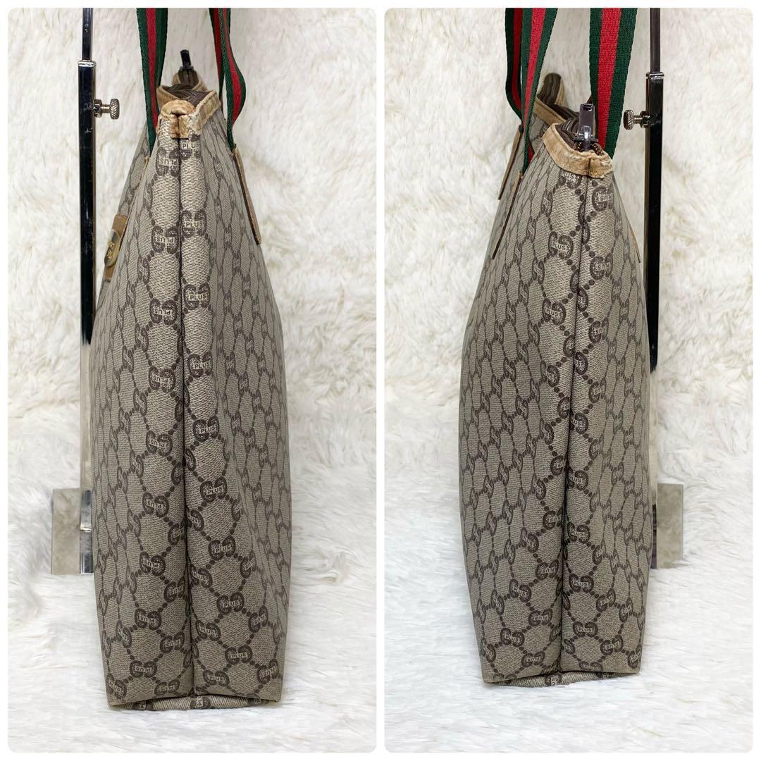 グッチプラス シェリーライン GG柄 トートバッグ ベージュ