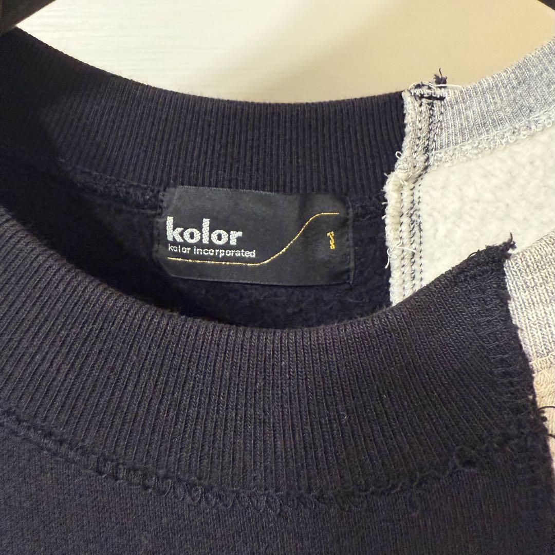 kolor カラー 19SS スウェット 切替size1 コットン100%