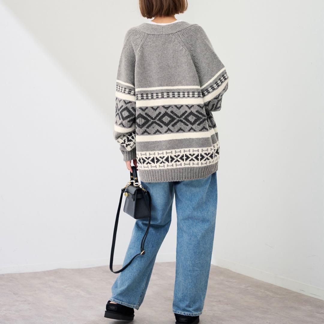 《超美品》FRAMeWORK Spick &Span ジャガードカーディガン