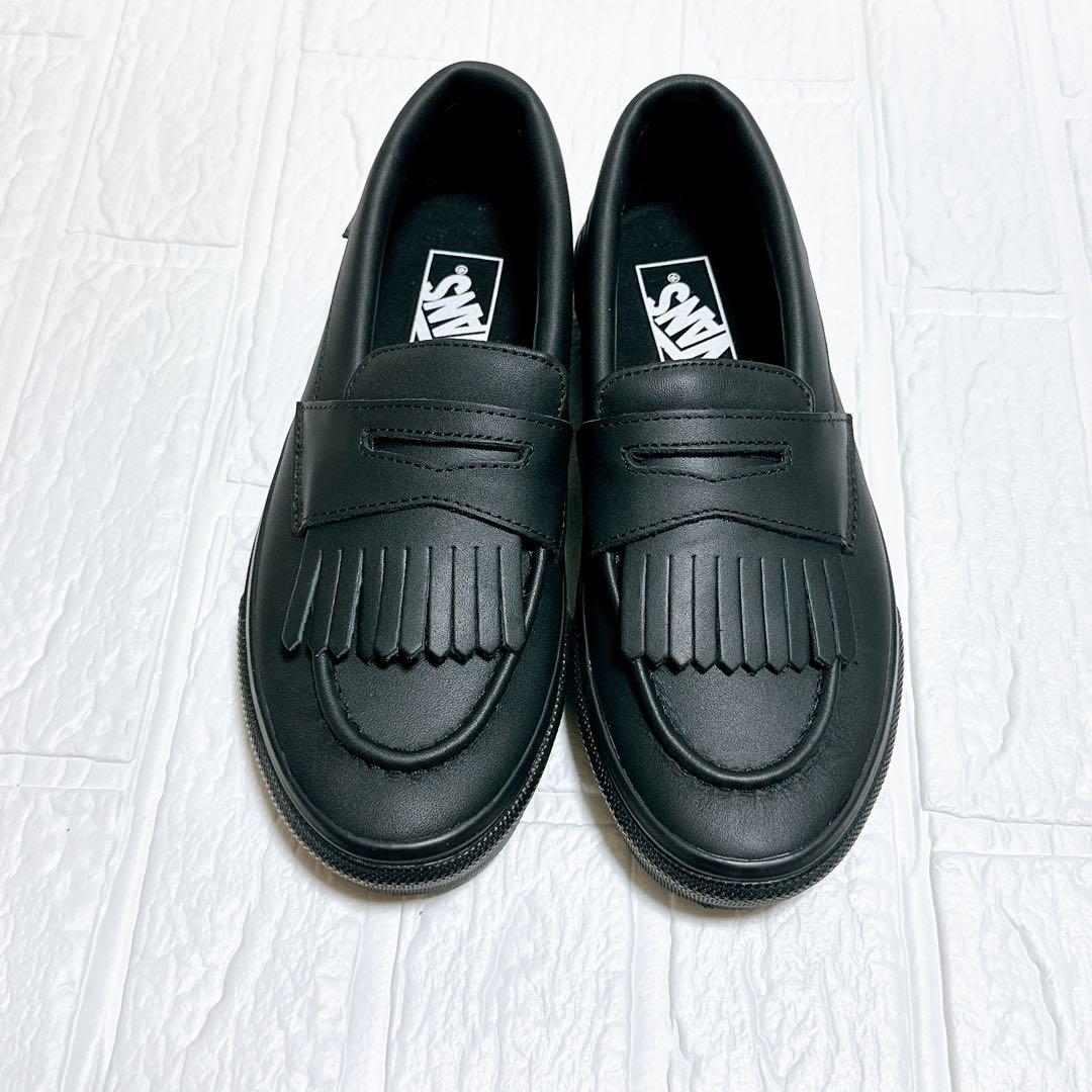 【美品】VANS V196CF CN LOAFER 本革 24㌢ 黒 2WAY