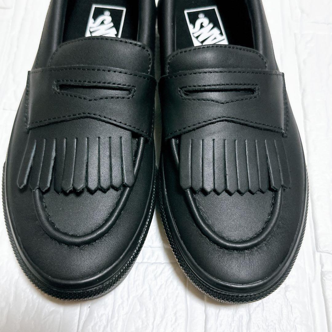 【美品】VANS V196CF CN LOAFER 本革 24㌢ 黒 2WAY