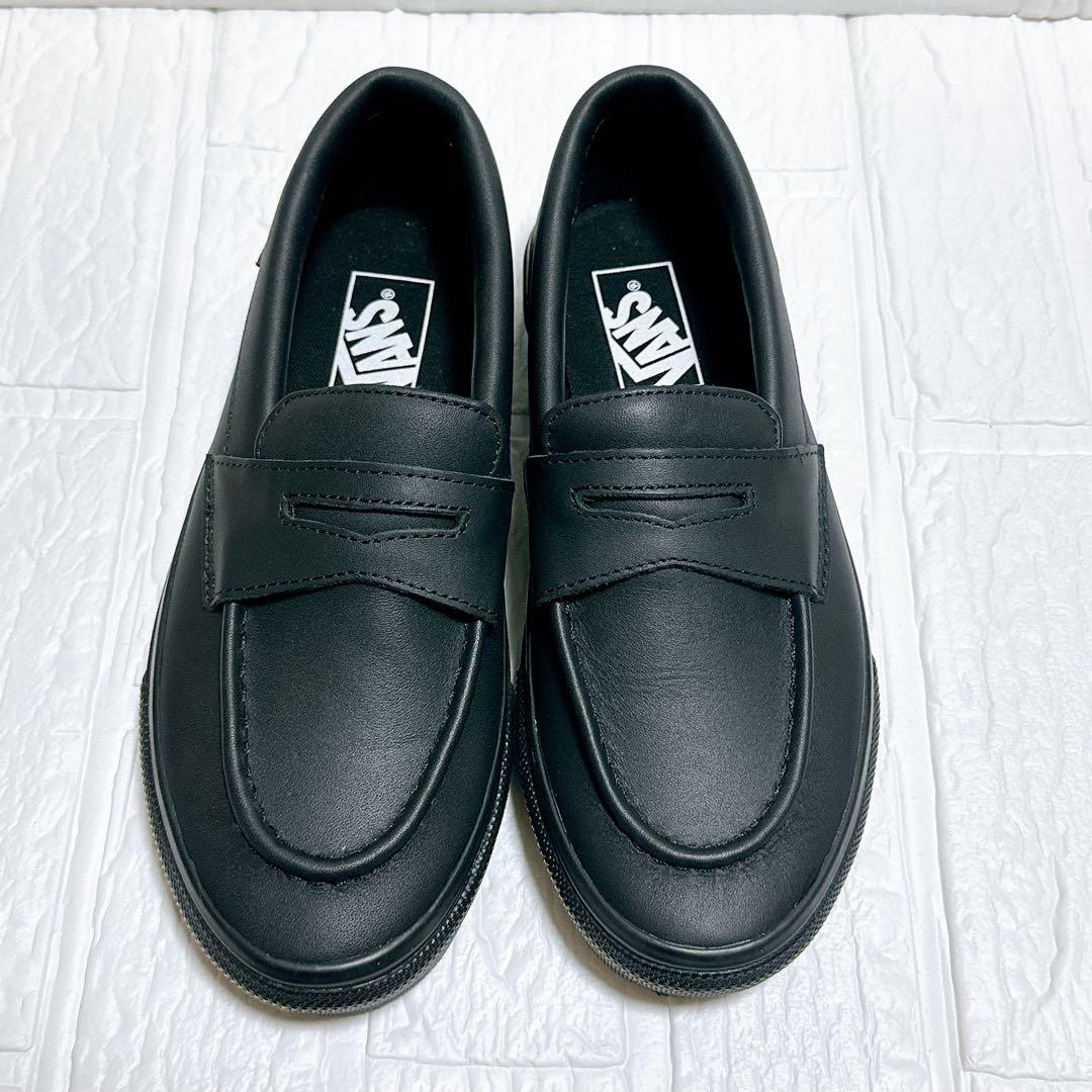 【美品】VANS V196CF CN LOAFER 本革 24㌢ 黒 2WAY