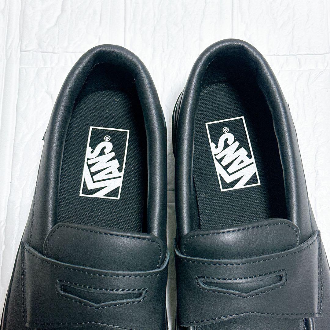 【美品】VANS V196CF CN LOAFER 本革 24㌢ 黒 2WAY