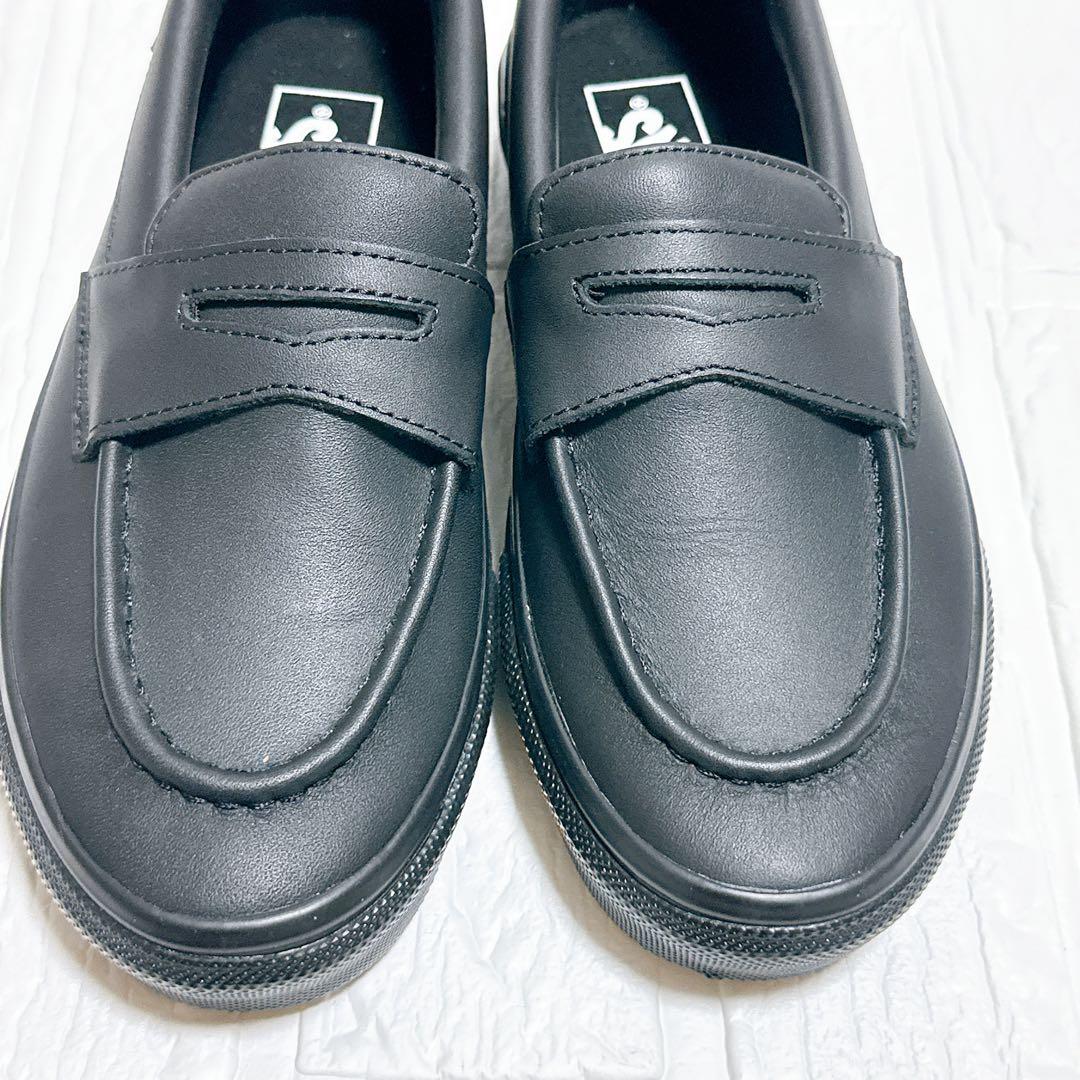 【美品】VANS V196CF CN LOAFER 本革 24㌢ 黒 2WAY