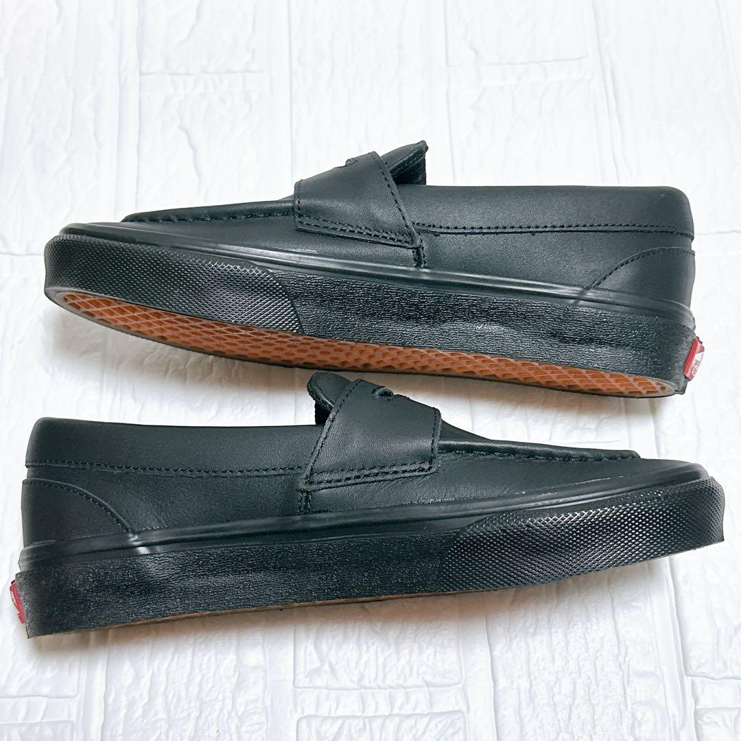【美品】VANS V196CF CN LOAFER 本革 24㌢ 黒 2WAY
