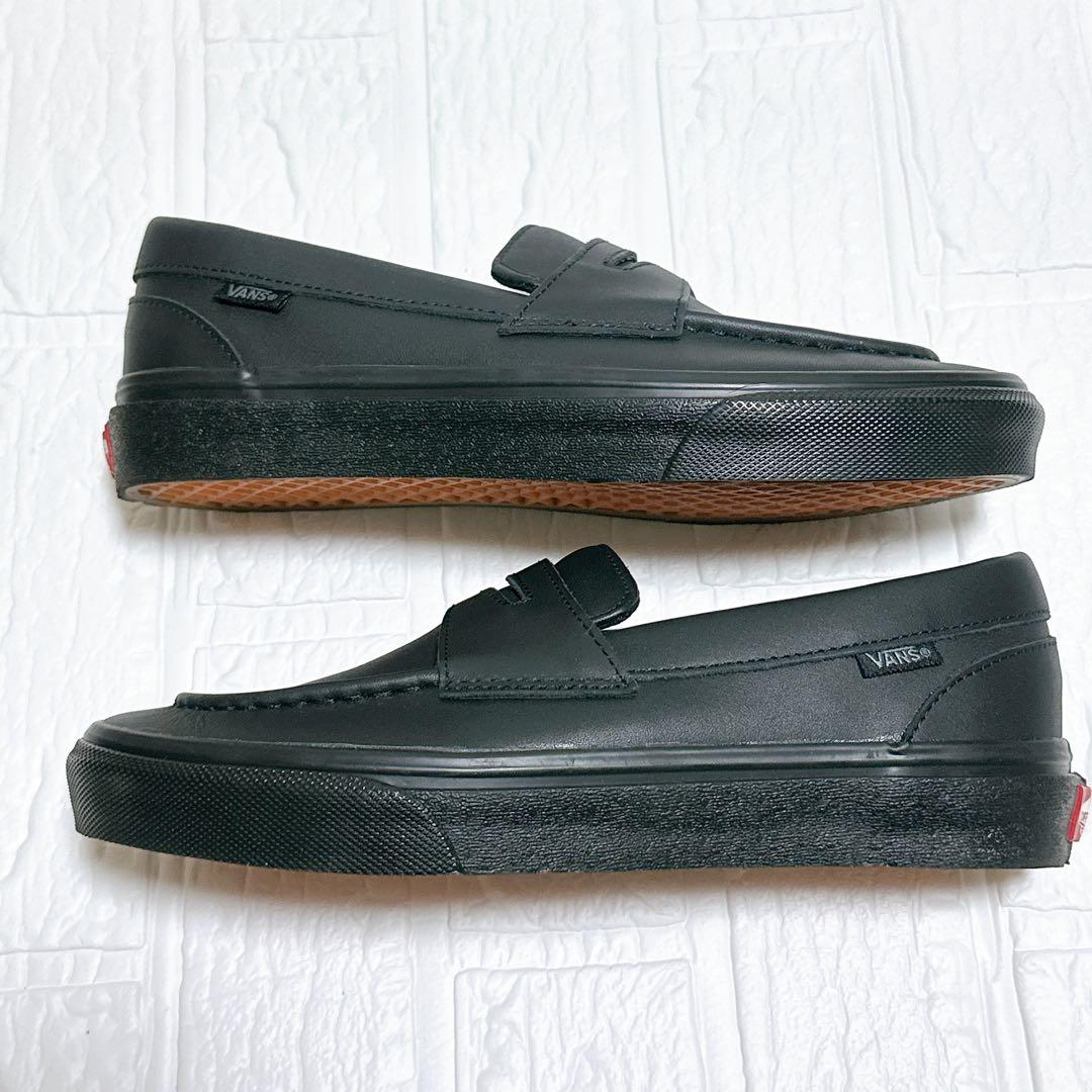 【美品】VANS V196CF CN LOAFER 本革 24㌢ 黒 2WAY
