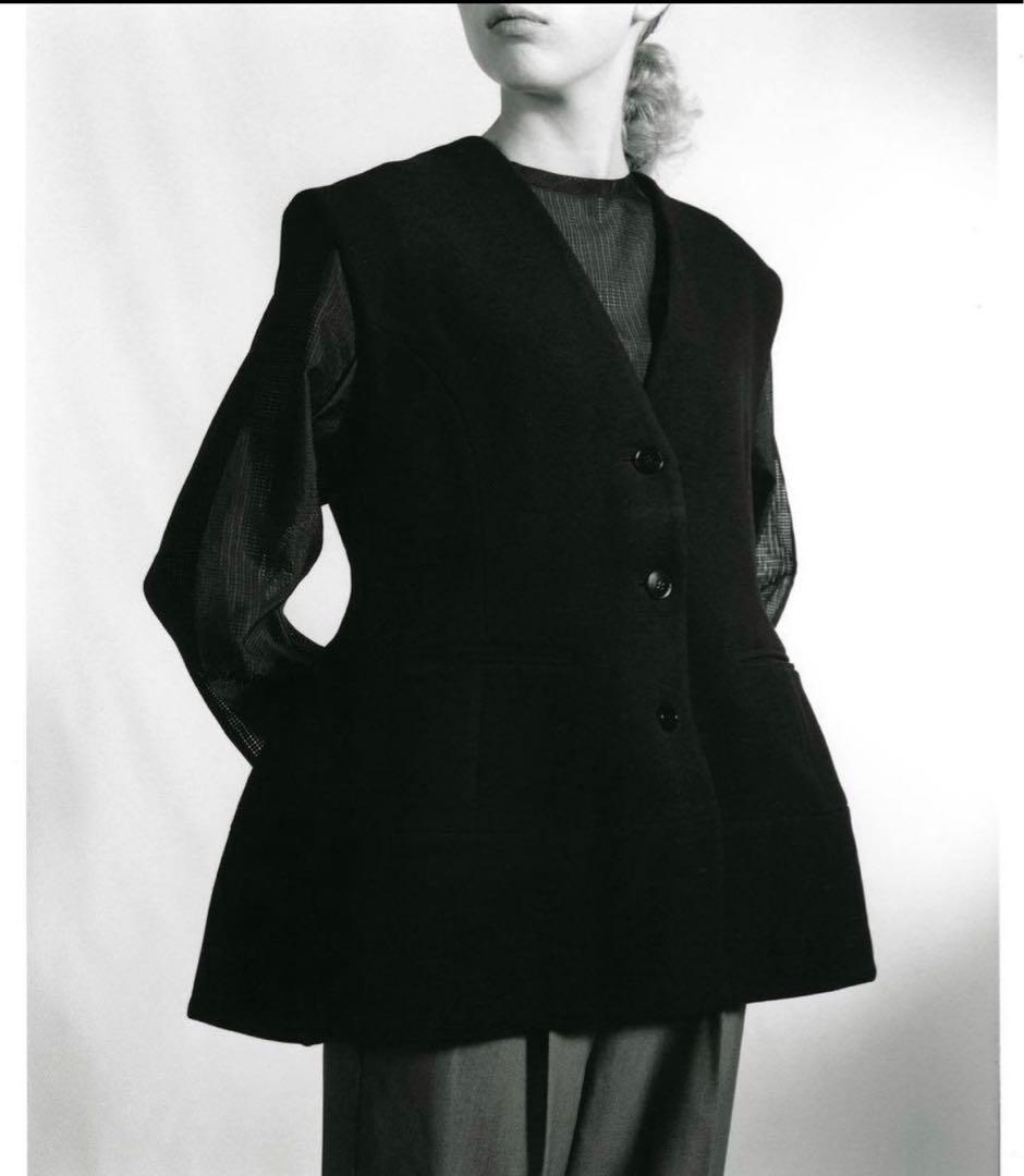 【美品】MACHATT マチャット　ウールライクベスト ブラック(おまけつき)